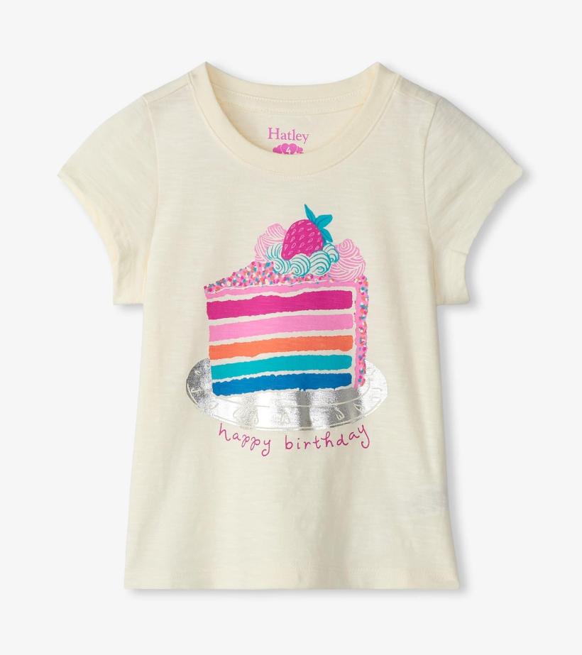Girls Girls Birthday Cake Graphic Tee | Hatley Tops