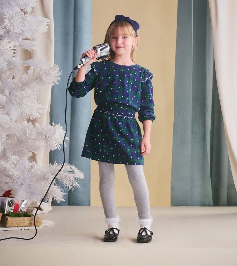 Girls Girls Blackwatch Plaid Smocked Waist Dress | Hatley Dresses