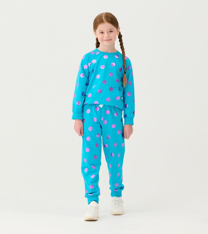 Girls Girls Blossom Cuffed Track Pants | Hatley Bottoms