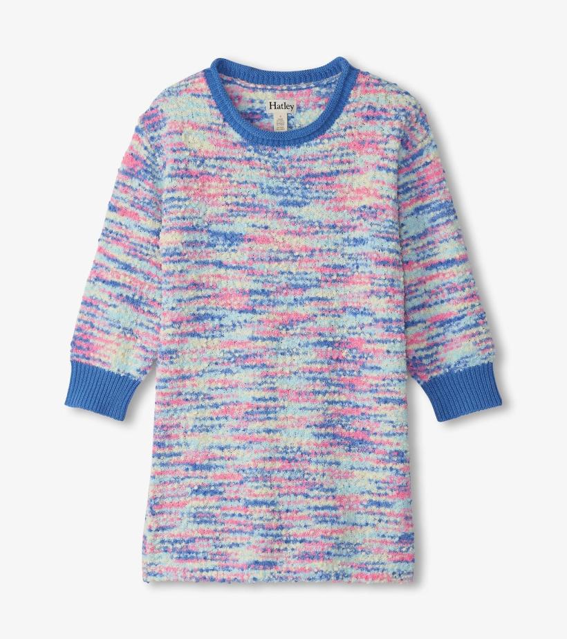 Girls Girls Blue Boucle Sweater Dress | Hatley Dresses