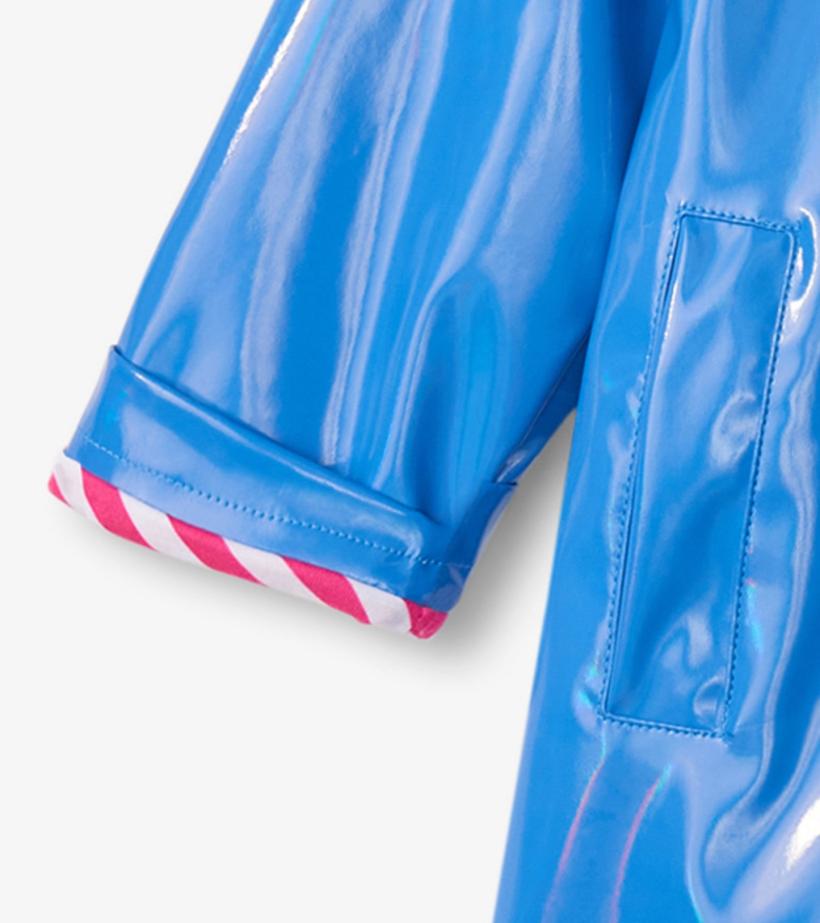 Girls Girls Blue Glitter Swing Jacket | Hatley Rainwear