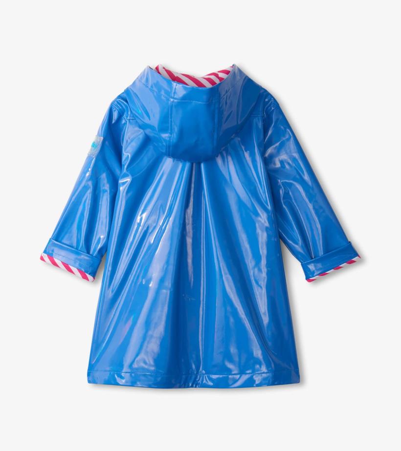 Girls Girls Blue Glitter Swing Jacket | Hatley Rainwear