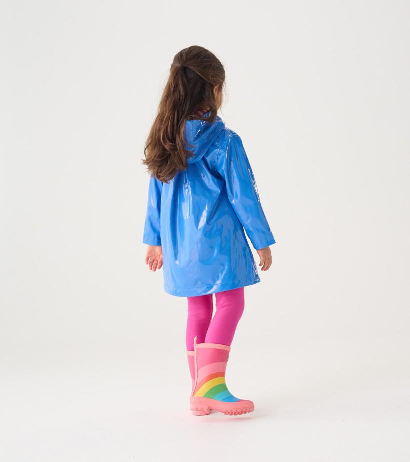 Girls Girls Blue Glitter Swing Jacket | Hatley Rainwear