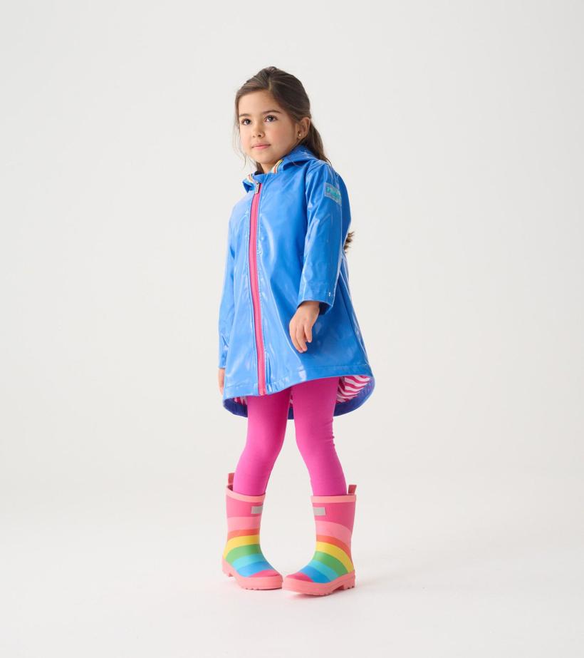 Girls Girls Blue Glitter Swing Jacket | Hatley Rainwear