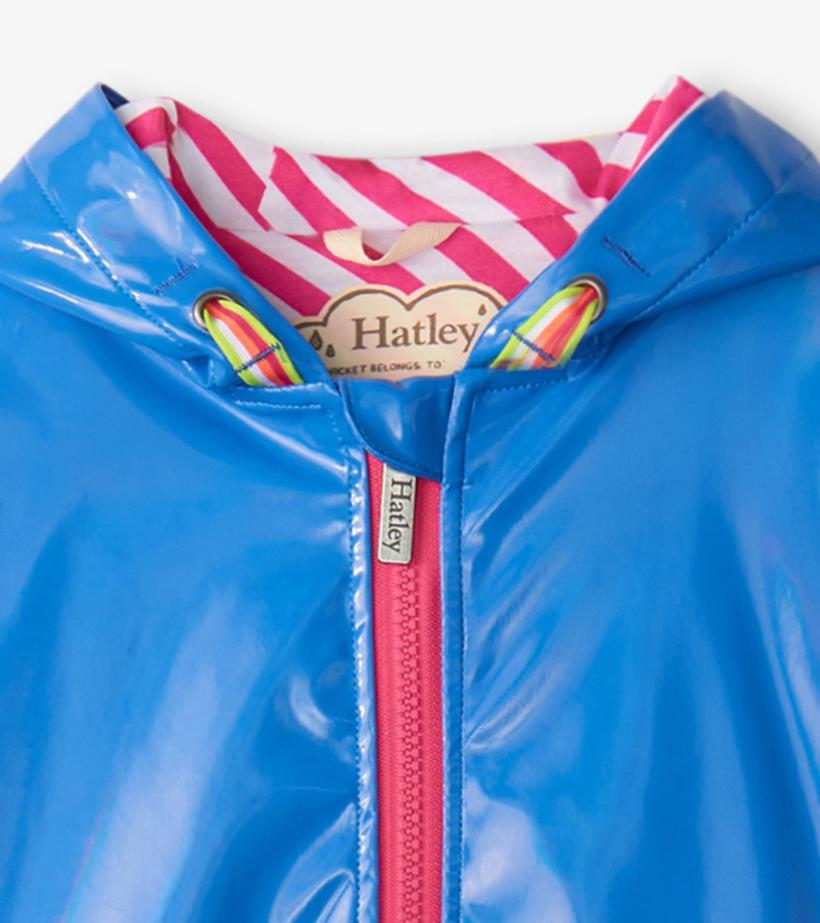 Girls Girls Blue Glitter Swing Jacket | Hatley Rainwear