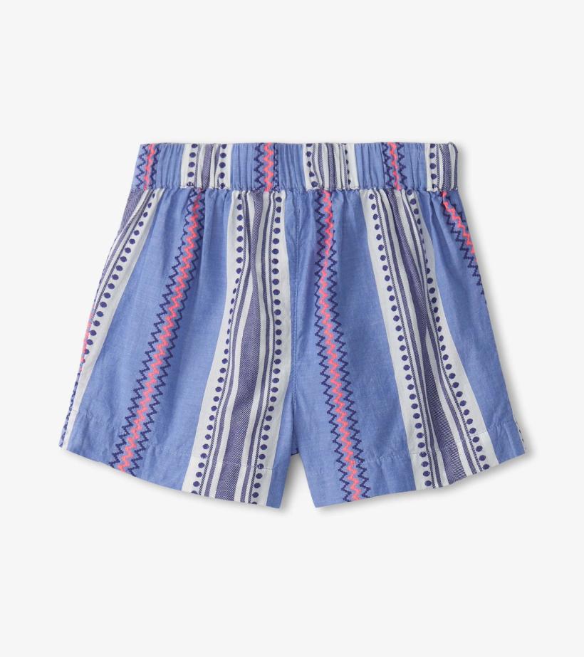 Girls Girls Boho Stripe Paper Bag Shorts | Hatley Bottoms