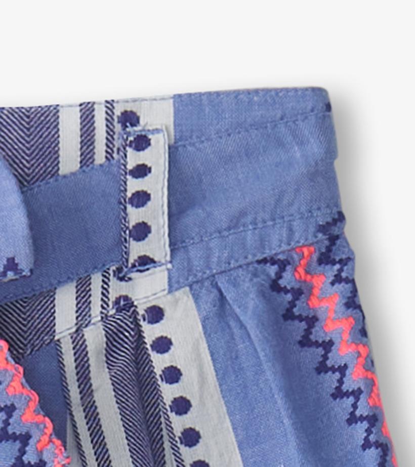 Girls Girls Boho Stripe Paper Bag Shorts | Hatley Bottoms