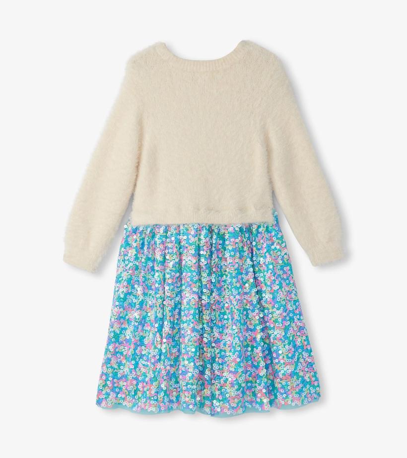 Girls Girls Cami Lace Fuzzy Mixed Sequin Skirt Dress | Hatley Dresses