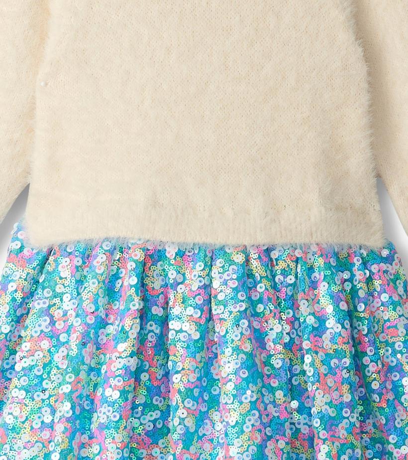 Girls Girls Cami Lace Fuzzy Mixed Sequin Skirt Dress | Hatley Dresses