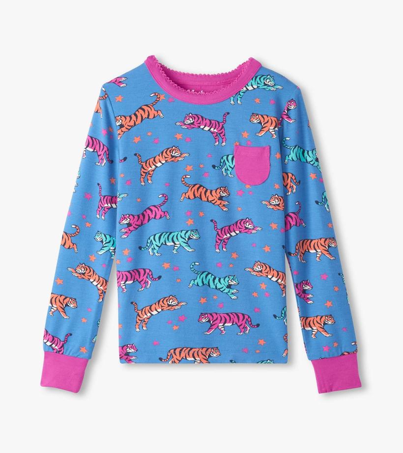 Girls Girls Celestial Tigers Bamboo Pajama Set | Hatley Sleepwear