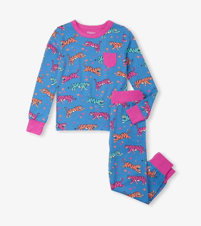 Girls Girls Celestial Tigers Bamboo Pajama Set | Hatley Sleepwear