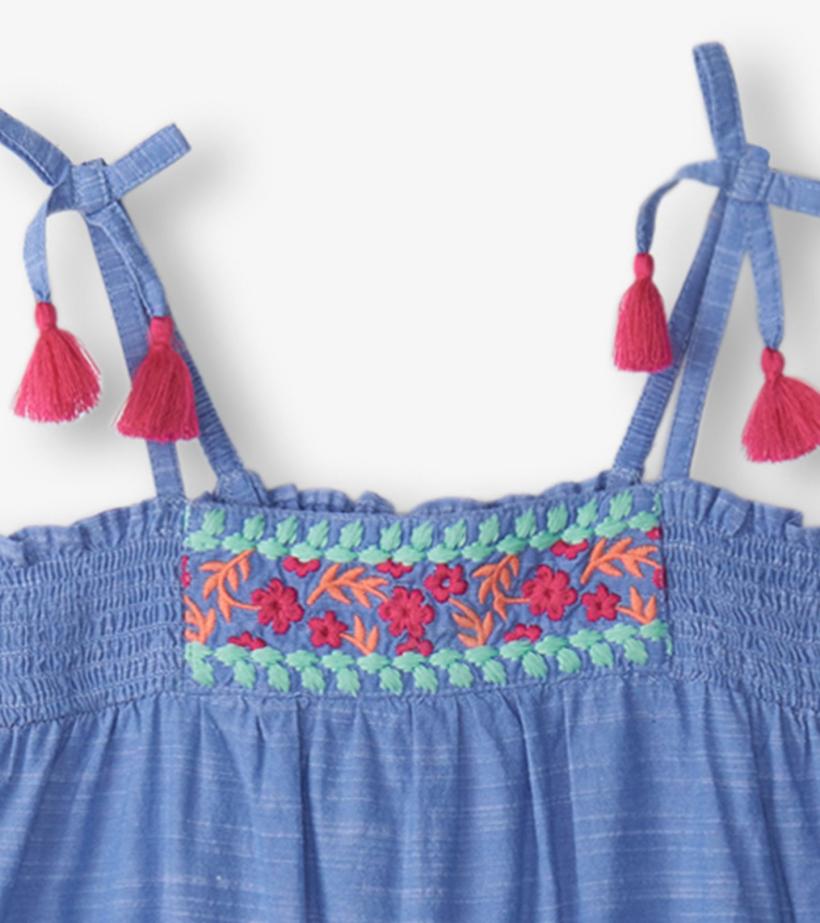 Girls Girls Chambray Smocked Jumpsuit | Hatley Rompers