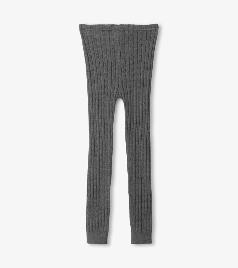 Girls Girls Charcoal Cable Knit Tights | Hatley Bottoms