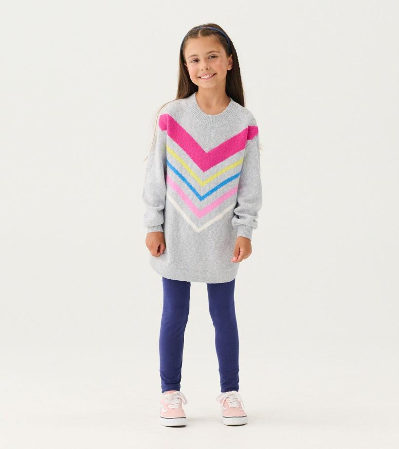 Girls Girls Chevron Stripe Chunky Sweater Tunic | Hatley Sweaters