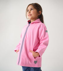 Girls Girls Classic Pink Zip-Up Rain Jacket | Hatley Rainwear