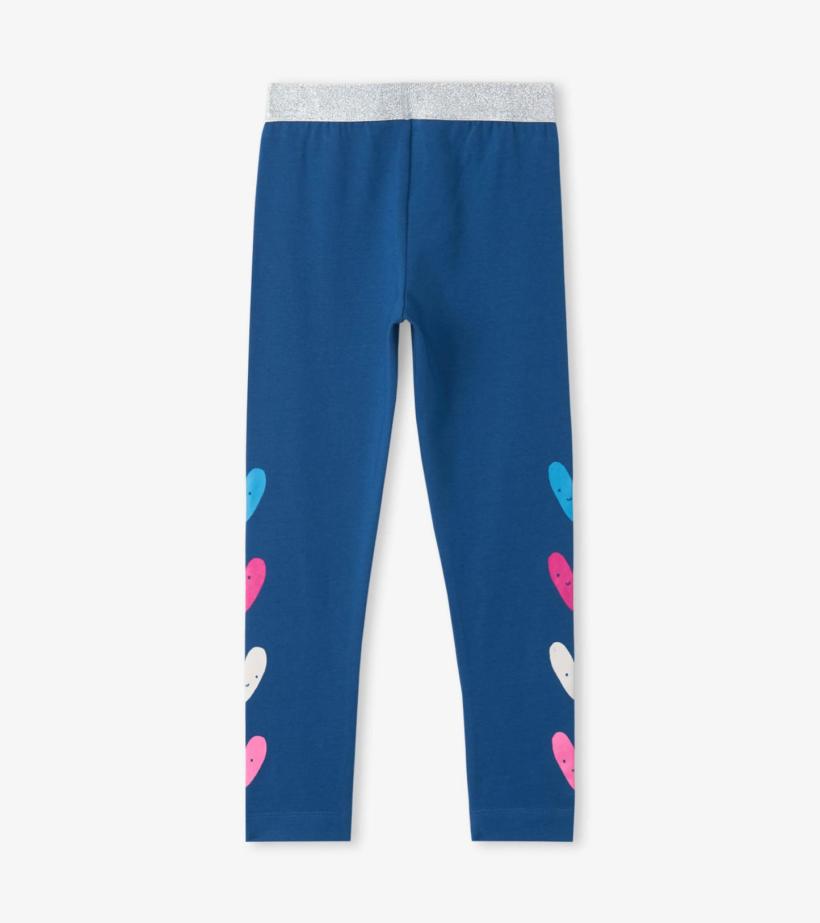 Girls Girls Colourful Hearts Fun Waist Leggings | Hatley Bottoms