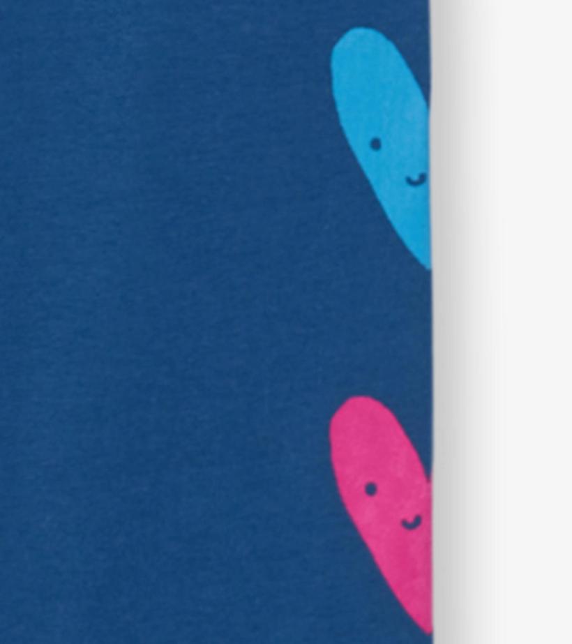 Girls Girls Colourful Hearts Fun Waist Leggings | Hatley Bottoms