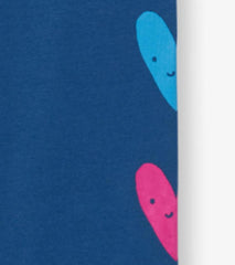 Girls Girls Colourful Hearts Fun Waist Leggings | Hatley Bottoms