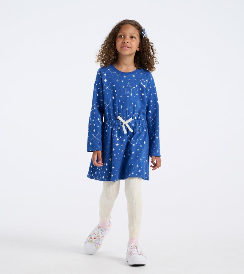 Girls Girls Constellations Waist Terry Dress | Hatley Dresses