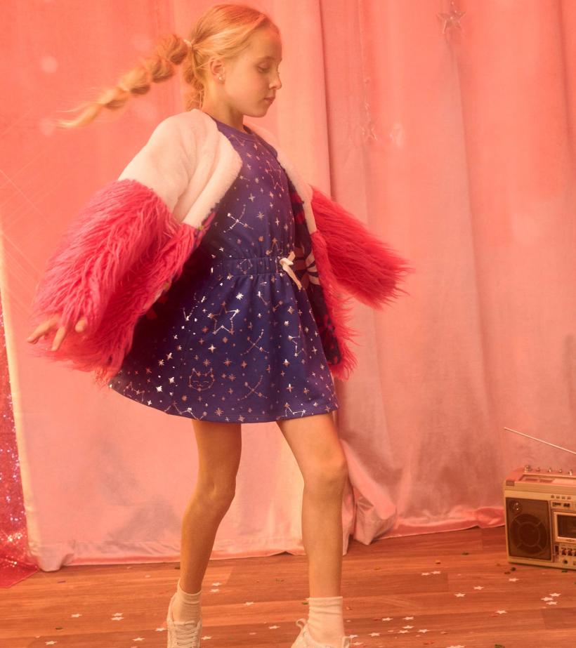 Girls Girls Constellations Waist Terry Dress | Hatley Dresses