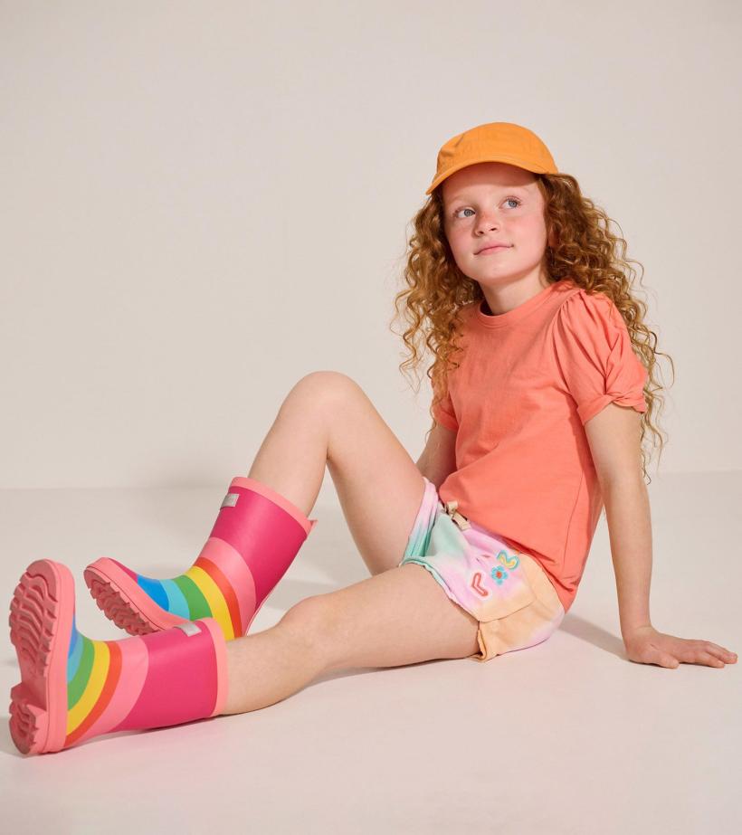 Girls Girls Coral Twisted Sleeve Tee | Hatley Tops