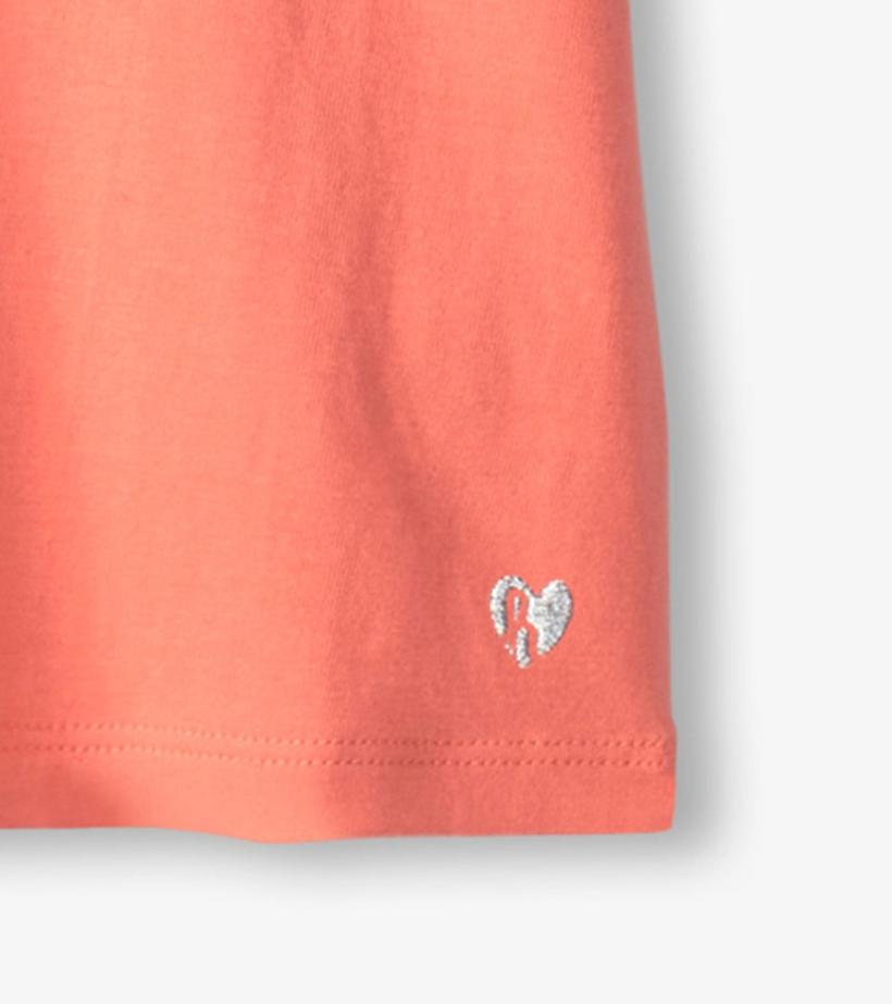Girls Girls Coral Twisted Sleeve Tee | Hatley Tops