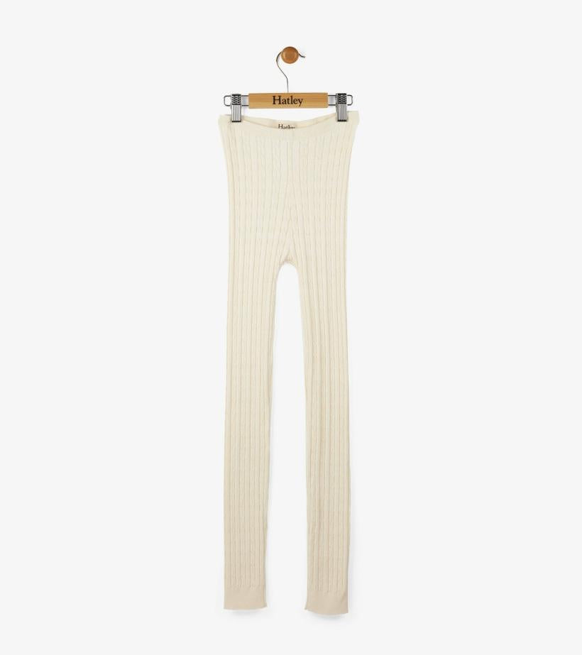 Girls Girls Cream Cable Knit Tights | Hatley Bottoms