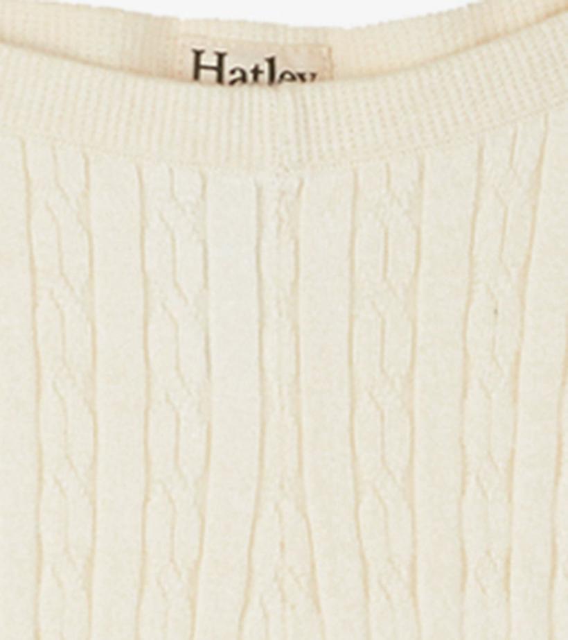 Girls Girls Cream Cable Knit Tights | Hatley Bottoms