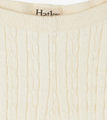 Girls Girls Cream Cable Knit Tights | Hatley Bottoms