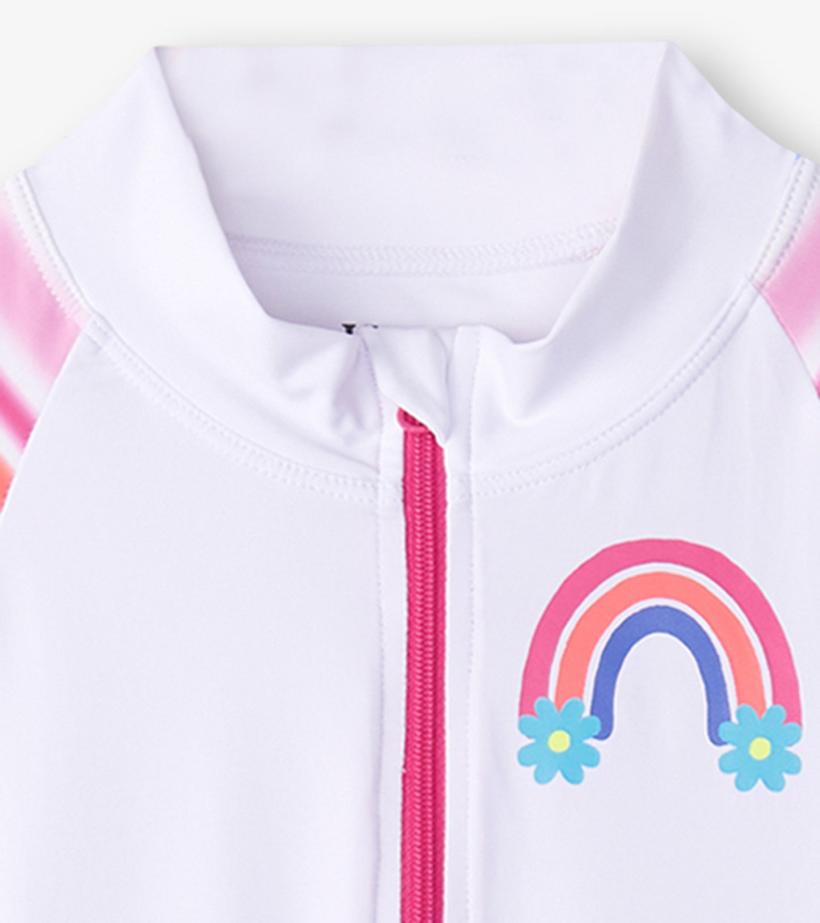Girls Girls Dazzling Stripes Two-Piece Rashguard Set | Hatley Swimwear