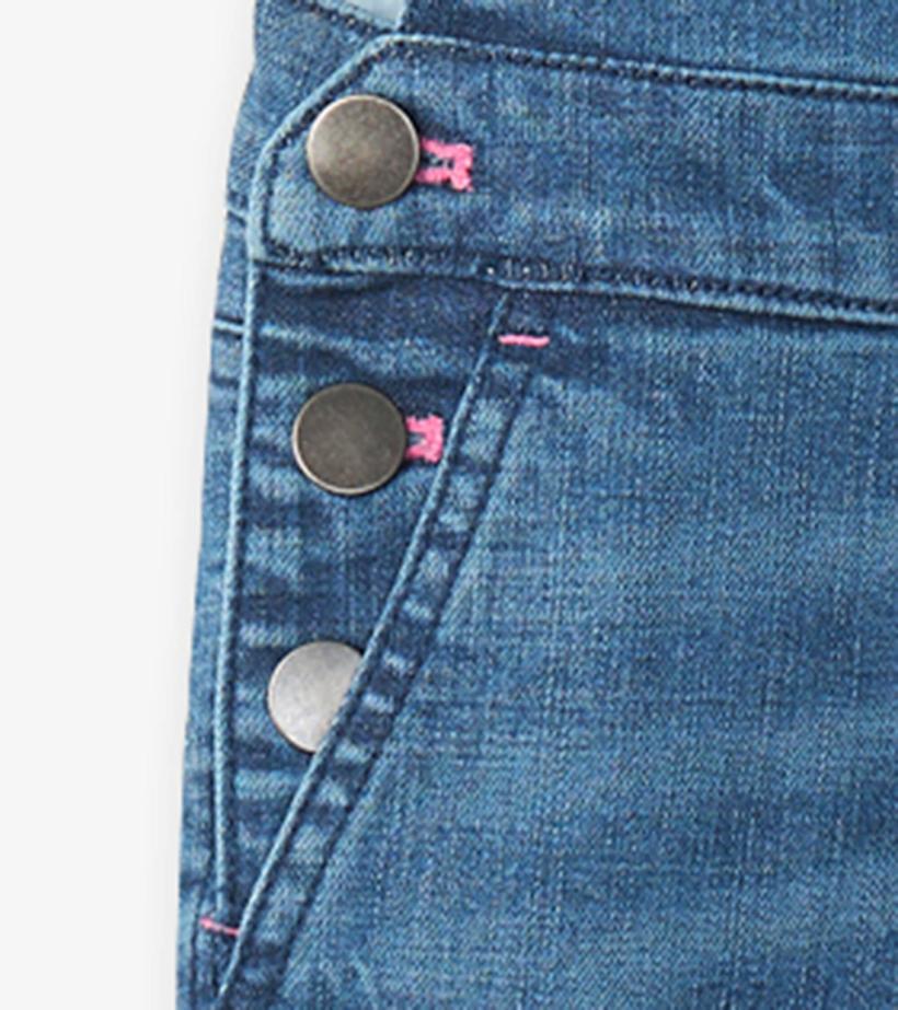 Girls Girls Denim Stretch Classic Overalls | Hatley Bottoms