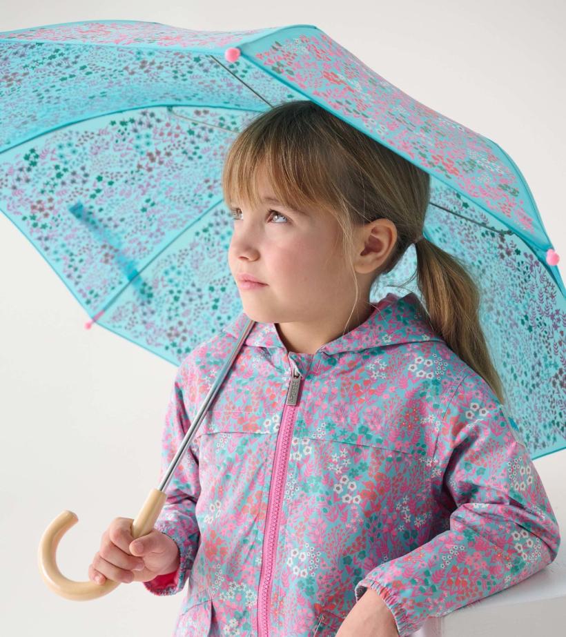 Girls Girls Ditsy Floral Zip-Up Lightweight Rain Jacket | Hatley Rainwear