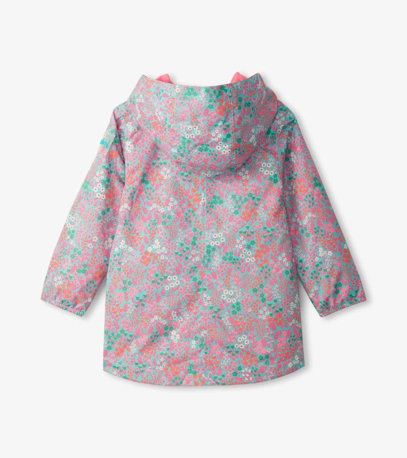 Girls Girls Ditsy Floral Zip-Up Lightweight Rain Jacket | Hatley Rainwear