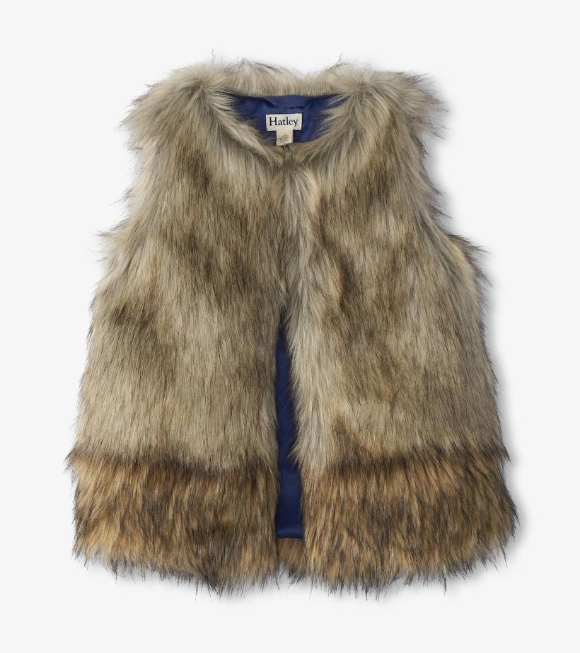 Girls Girls Faux Fur Vest | Hatley Tops