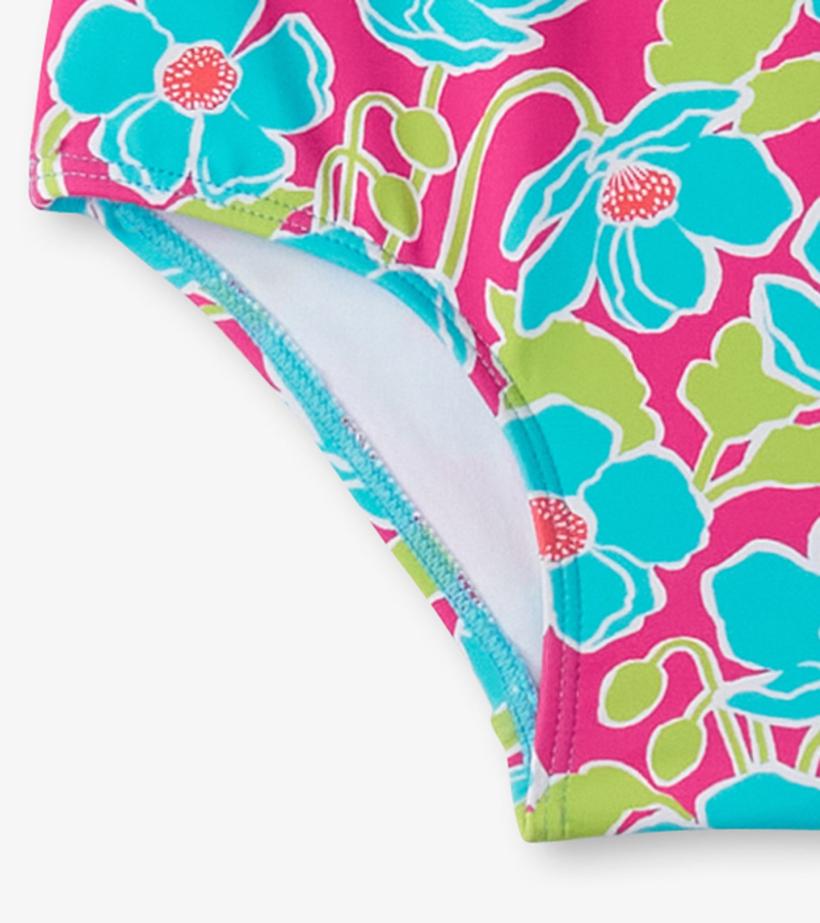 Girls Girls Floating Poppies One-Piece Swimsuit | Hatley Swimwear