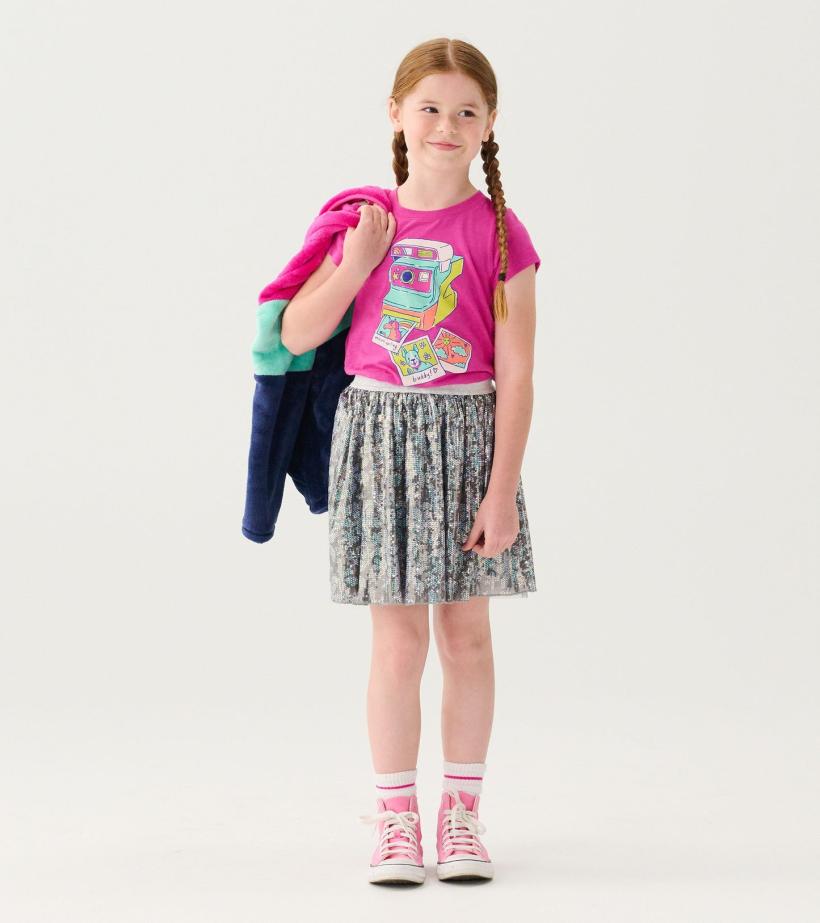 Girls Girls Flower Shimmer Sequin Tulle Skirt | Hatley Bottoms