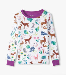Girls Girls Forest Creatures Organic Cotton Pajama Set | Hatley Sleepwear