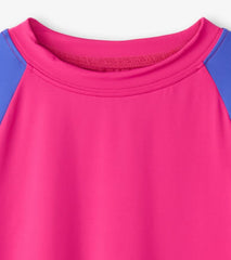 Girls Girls Fuschia Purple Long Sleeve Rashguard | Hatley Swimwear