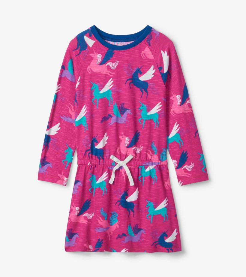Girls Girls Galactic Unicorn Drop Waist Dress | Hatley Dresses
