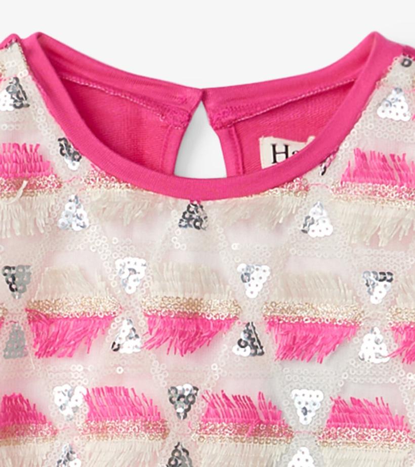 Girls Girls Geometric Sequins Cap Sleeve Dress | Hatley Dresses