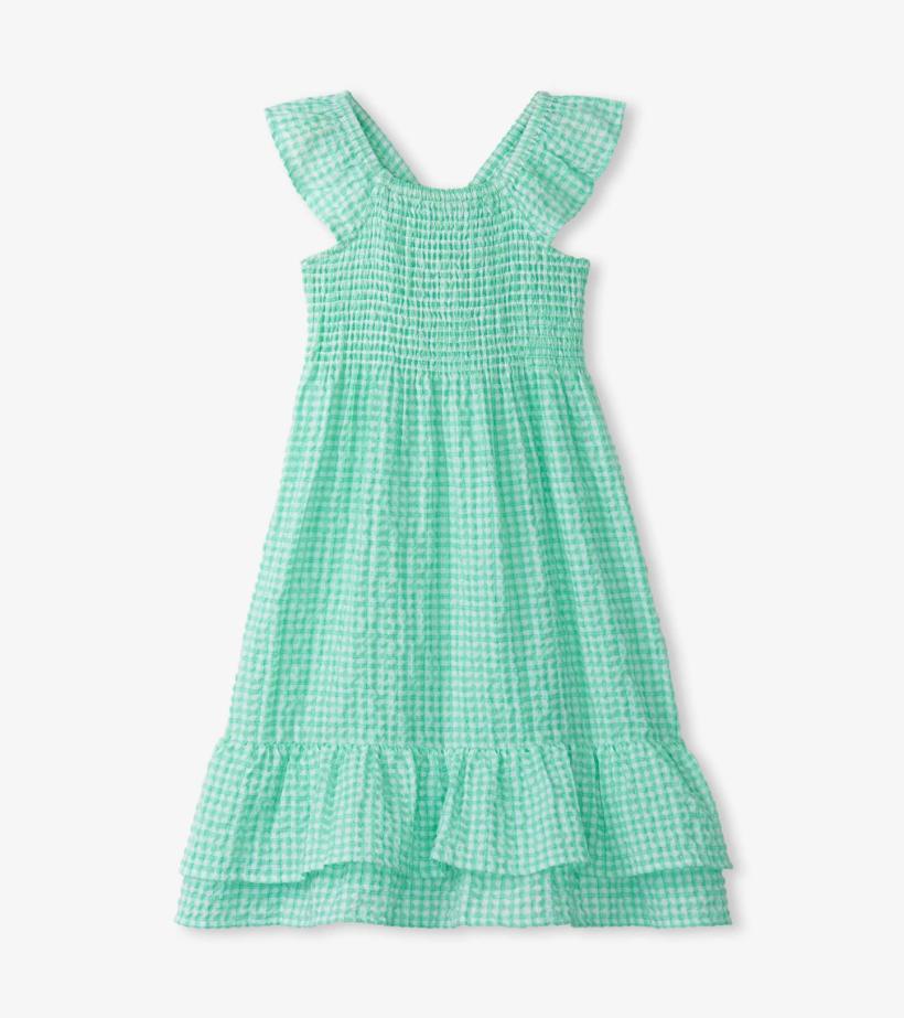 Girls Girls Gingham Seersucker Smocked Dress | Hatley Dresses