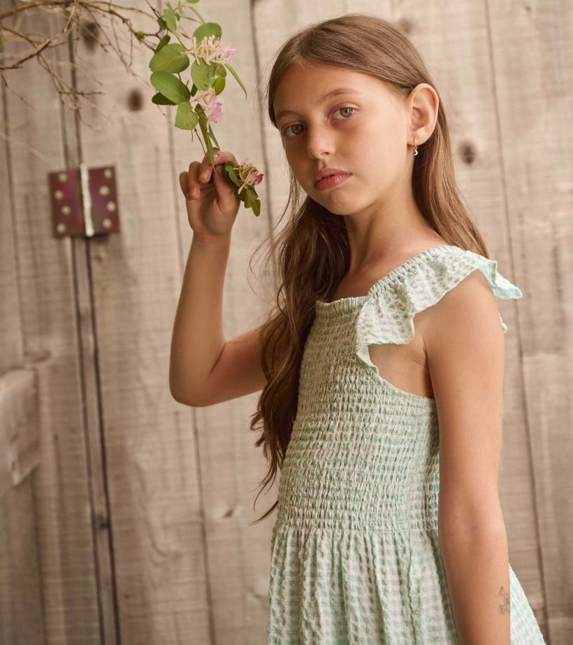 Girls Girls Gingham Seersucker Smocked Dress | Hatley Dresses
