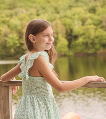 Girls Girls Gingham Seersucker Smocked Dress | Hatley Dresses