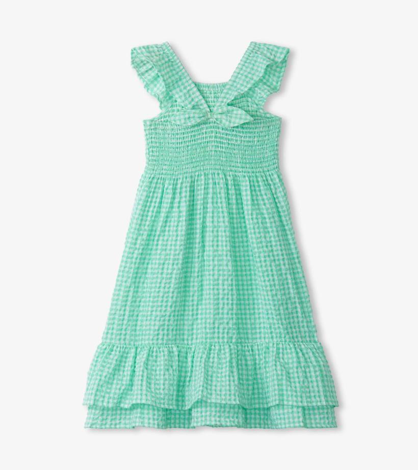 Girls Girls Gingham Seersucker Smocked Dress | Hatley Dresses