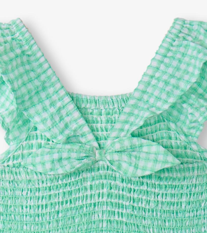 Girls Girls Gingham Seersucker Smocked Dress | Hatley Dresses