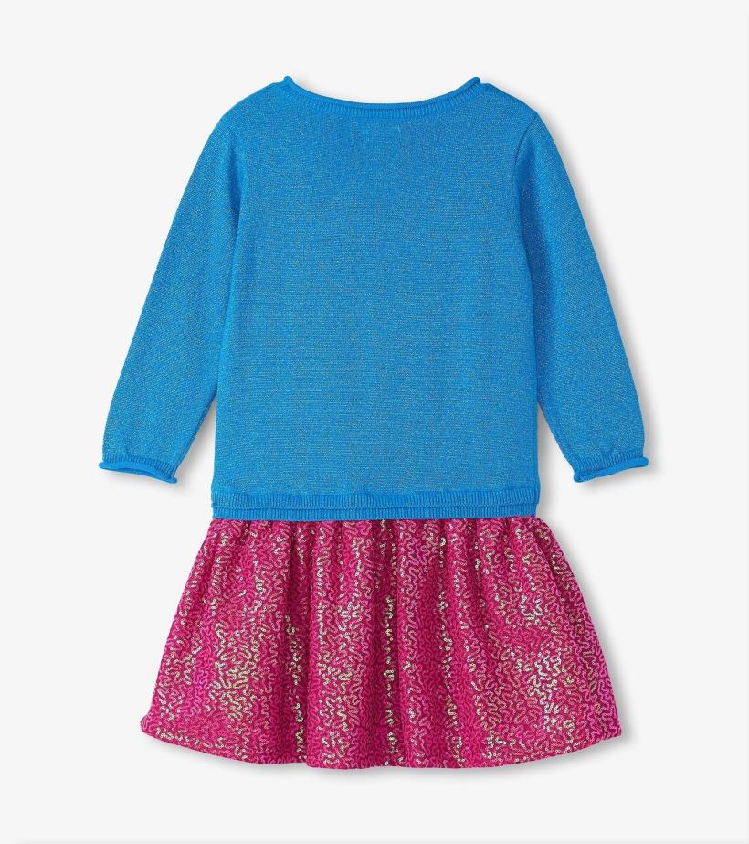 Girls Girls Hearts Dropped Waist Sweater Dress | Hatley Dresses