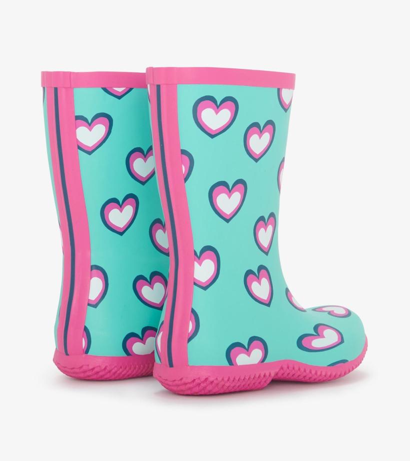 Girls Girls Hearts Packable Rain Boots | Hatley Rainwear