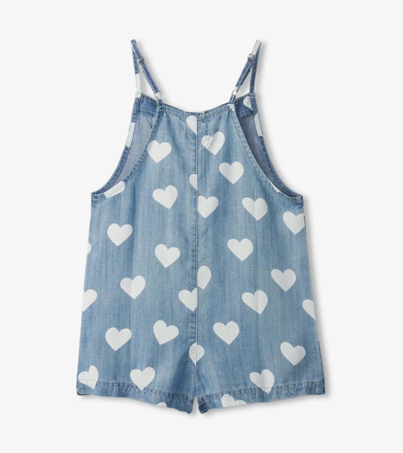 Girls Girls Hearts Slouchy Overalls | Hatley Bottoms