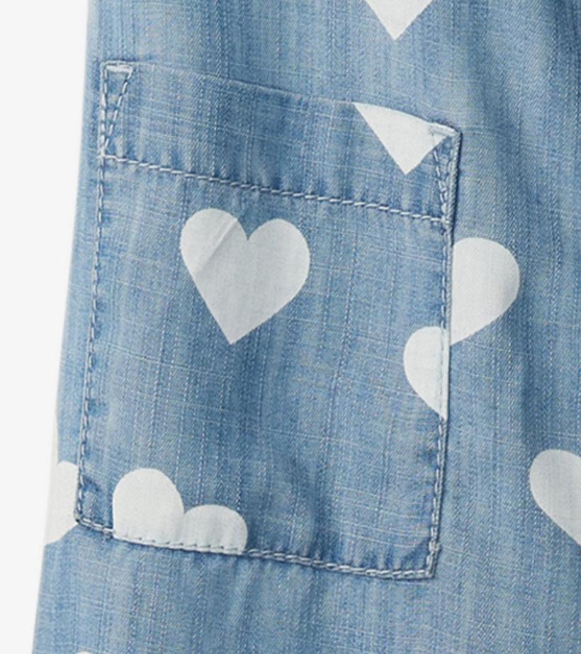 Girls Girls Hearts Slouchy Overalls | Hatley Bottoms