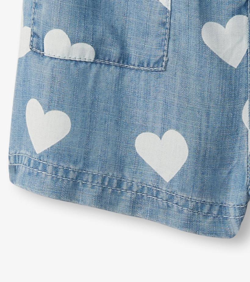 Girls Girls Hearts Slouchy Overalls | Hatley Bottoms
